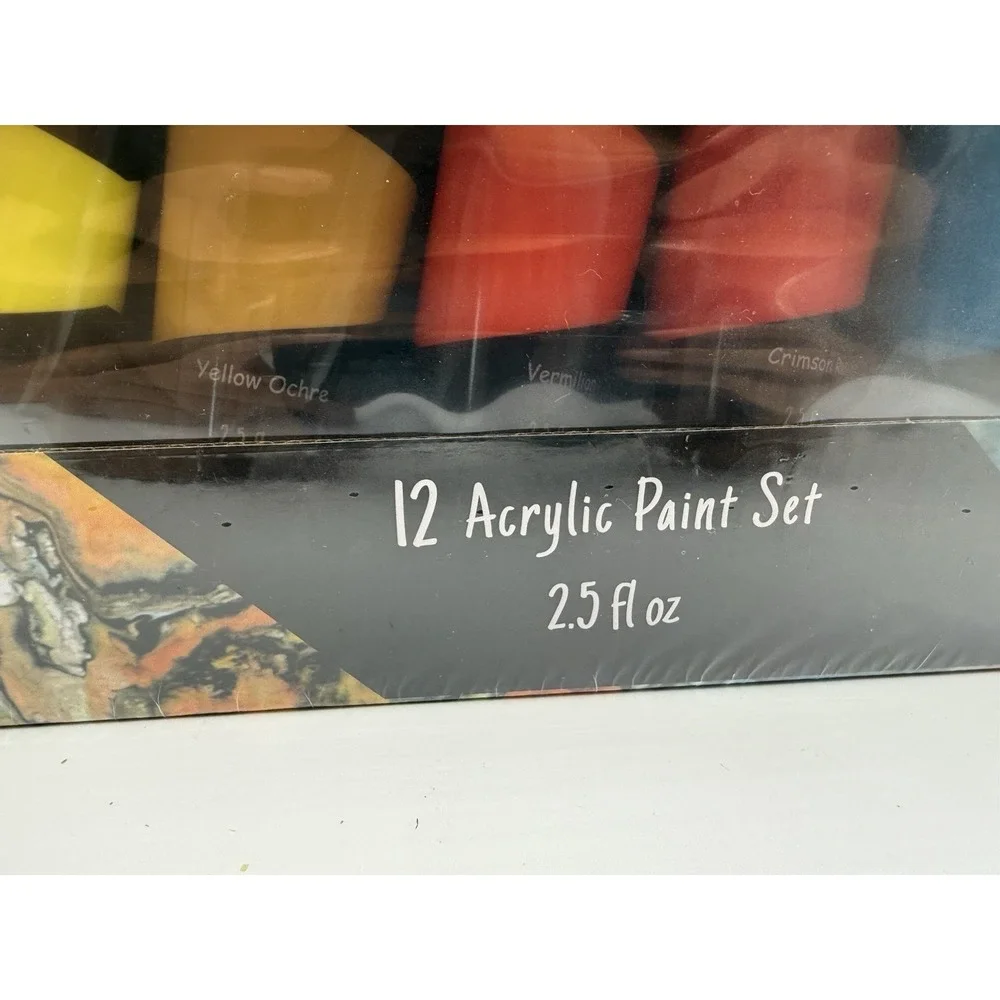 Craft For All Acrylic Paint Set Art Paint For Cancas 2.5fl Oz 12 Acrylic Set